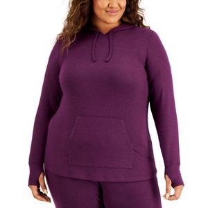 Ideology Womens Activewear Plus Size Knit Hoodie Size 2X